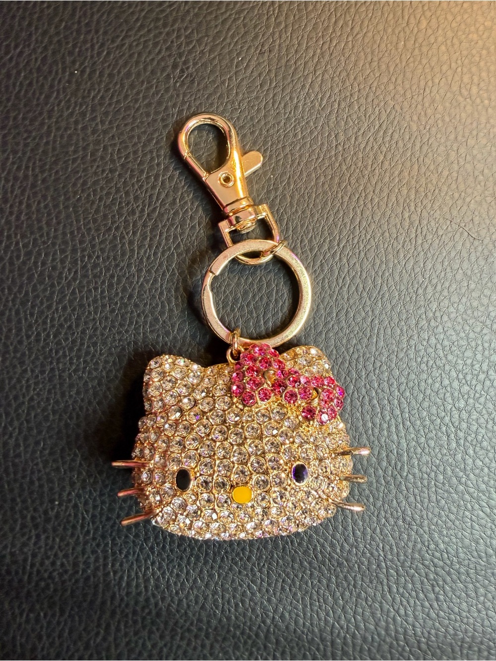 Hello Kitty Crystal Rhinestone Keychain Purse Charm